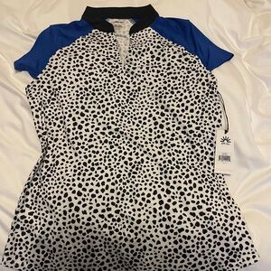 Jofit Power Mock Animal Print With Blue And Black Accent